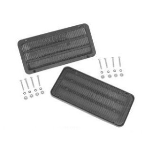 FORD MUSTANG 1965-1966 PAIRE DE GRILLES DE HAUT PARLEURS DE PORTE Door speaker grills SCOTT DRAKE C6ZZ-18798-A