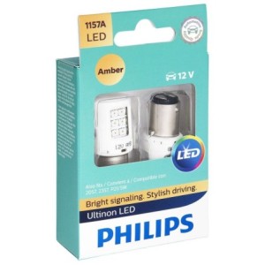 FORD MUSTANG 1967-1973 PAIRE D'AMPOULES LED EXTERIEUR ORANGE exterior led bulbs PHILIPS 1157A