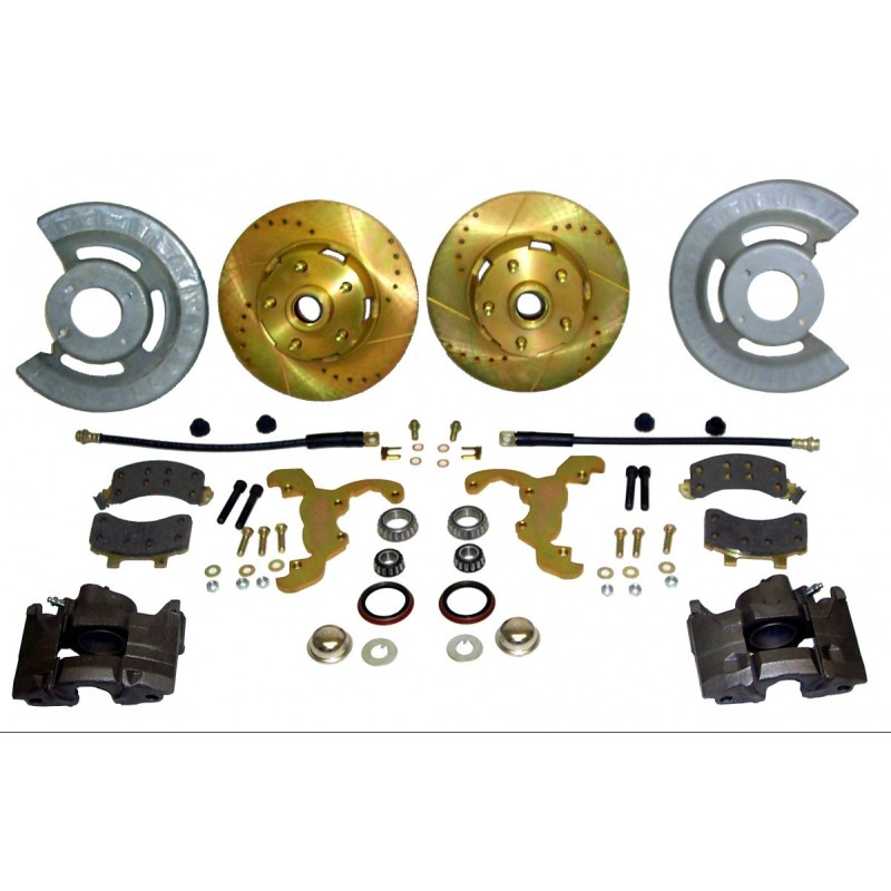 FORD MUSTANG 1965-1969 V8 CONVERSION DE TAMBOURS A KIT FREINS A DISQUES AVANT COMPLET SIMPLE PISTON VERSION RACING BOITE AUTOMAT