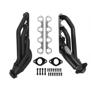 FORD MUSTANG 1964-1968 V8 260 289 302 COLLECTEUR D ECHAPPEMENT COURT PERFORMANCE short Black painted SCOTT DRAKE C5ZZ-9430-BK-SH