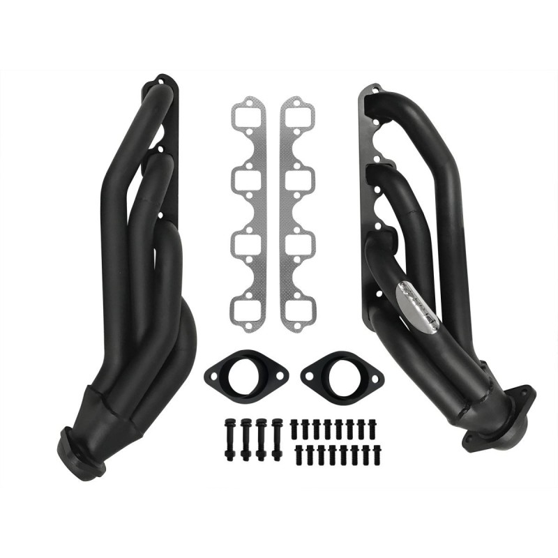 FORD MUSTANG 1964-1968 V8 260 289 302 COLLECTEUR D ECHAPPEMENT COURT PERFORMANCE short Black painted SCOTT DRAKE C5ZZ-9430-BK-SH