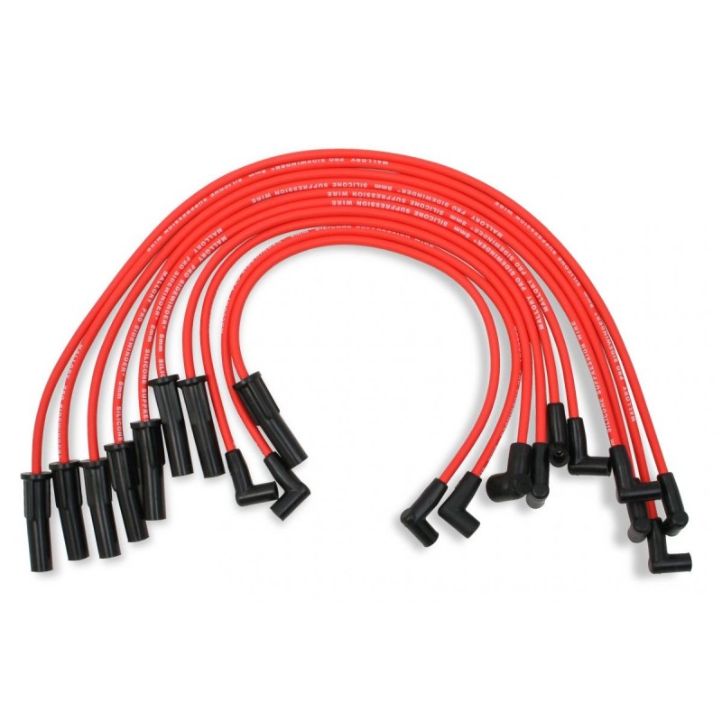 CABLES D ALLUMAGE ROUGE POUR TETE D ALLUMEUR HEI pro wire ford 302 351 w MALLORY 611 CONNECTEUR MALE HEI