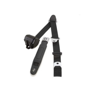 FORD MUSTANG 1965-1973 COUPE ET FASTBACK CEINTURE DE SECURITE 3 points NOIR AVEC BOUTON POUSSOIR VINTAGE 3 UNIVERSEL GAUCHE OU D