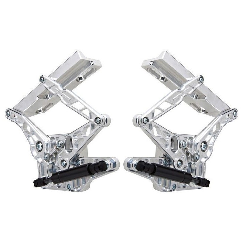 FORD MUSTANG 1967-1968 PAIRE DE COMPAS CHARNIERE DE CAPOT TAILLÉ MASSE ALUMINIUM AIR FRAME 6061-T6 AVEC VÉRIN POUR CAPOT ACIER p