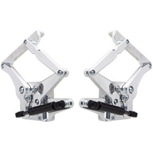FORD MUSTANG 1964-1966 PAIRE DE COMPAS CHARNIERE DE CAPOT TAILLÉ MASSE ALUMINIUM SOLID FRAME 6061-T6 AVEC VÉRIN POUR CAPOT ACIER
