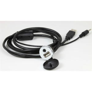 FORD MUSTANG 1964-1973 EXTENSION CHROME USB ET AUXILIAIRE JACK POUR AUTORADIO RETROSOUND HERMOSA REF USBPORT-C