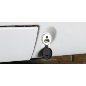 FORD MUSTANG 1964-1973 EXTENSION CHROME USB ET AUXILIAIRE JACK POUR AUTORADIO RETROSOUND HERMOSA REF USBPORT-C