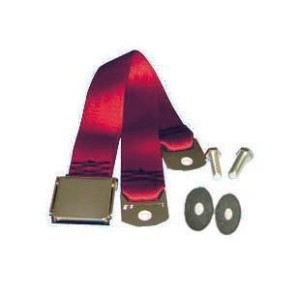 FORD MUSTANG 1964-1973 CEINTURE DE SECURITE ROUGE FONCE VENDU A L UNITE Aftermarket seat belts medium dark red SCOTT DRAKE SB-DR