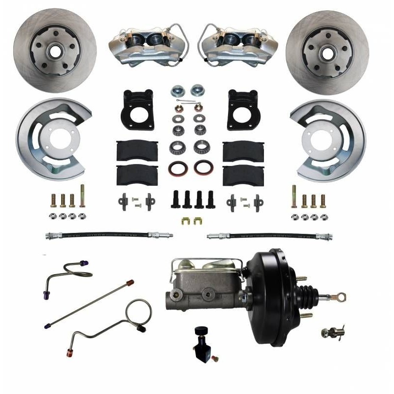 FORD MUSTANG 1971-1973 V8 KIT DE CONVERSION DE FREINAGE ASSISTE AVEC MAITRE CYLINDRE POUR BOITE AUTOMATIQUE Power Disc Brake Con