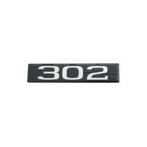 FORD MUSTANG 1969-1970 EMLEME DE CAPOT JUSTE PLAQUE NOIR AVEC NUMERO CHROME SANS SUPPORT 302 plate only DANIEL CARPENTER C9ZZ-16