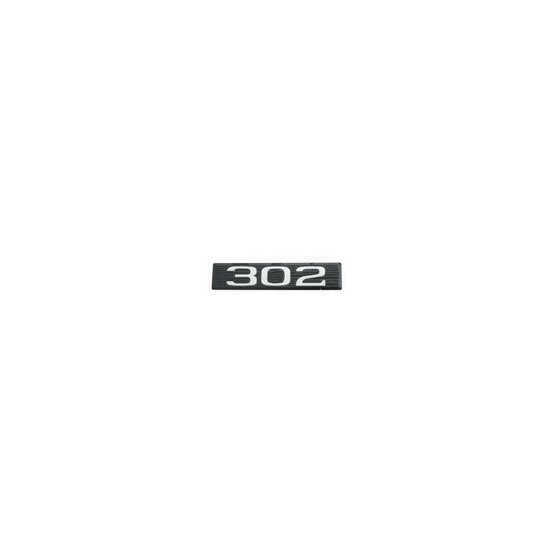 FORD MUSTANG 1969-1970 EMLEME DE CAPOT JUSTE PLAQUE NOIR AVEC NUMERO CHROME SANS SUPPORT 302 plate only DANIEL CARPENTER C9ZZ-16