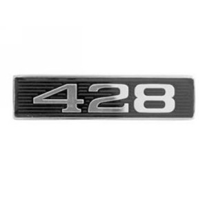 FORD MUSTANG 1969-1970 EMLEME DE CAPOT JUSTE PLAQUE NOIR AVEC NUMERO CHROME SANS SUPPORT 428 plate only DANIEL CARPENTER C9ZZ-16