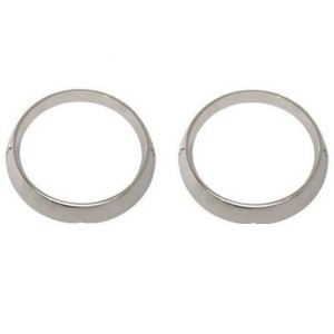 FORD MUSTANG 1965-1968 PAIRE DE LUNETTES DE LAMPE ANTI BROUILLARD ANTIBROUILLARD SANS BARRE Foglamp bezels without bar pair SCOT
