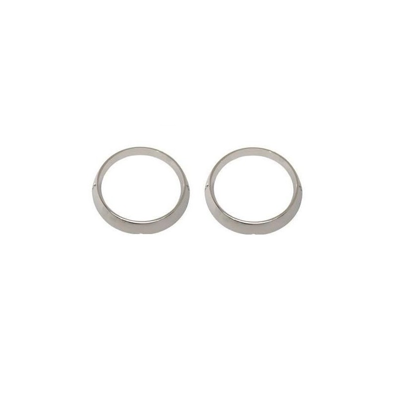 FORD MUSTANG 1965-1968 PAIRE DE LUNETTES DE LAMPE ANTI BROUILLARD ANTIBROUILLARD SANS BARRE Foglamp bezels without bar pair SCOT