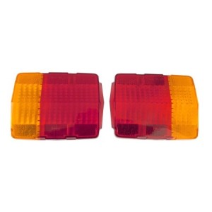 FORD MUSTANG 1964-1966 PAIRE DE CABOCHONS DE FEUX ARRIERE EUROPE tail light lens - amber DANIEL CARPENTER C5ZZ-13450-EUR