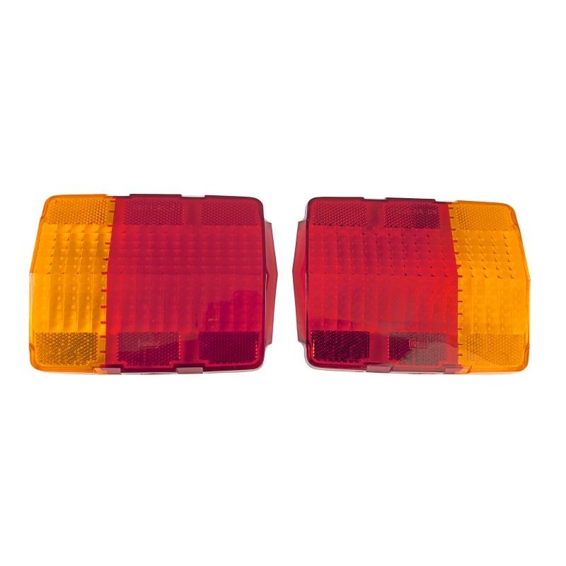 FORD MUSTANG 1964-1966 PAIRE DE CABOCHONS DE FEUX ARRIERE EUROPE tail light lens - amber DANIEL CARPENTER C5ZZ-13450-EUR