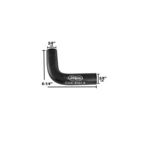 FORD MUSTANG 1964-1966 TUBE BY PASS AVEC LOGO OVALE FOMOCO By-Pass Hose with FoMoCo Oval Logo DANIEL CARPENTER C2DZ-8597