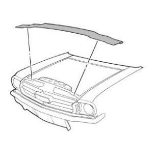 FORD MUSTANG 1964-1970 COUPE CABRIOLET FASTBACK JOINT POUR DESSUS DE RADIATEUR Radiator support to hood seal DANIEL CARPENTER C4