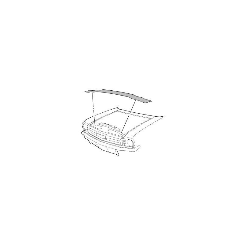 FORD MUSTANG 1964-1970 COUPE CABRIOLET FASTBACK JOINT POUR DESSUS DE RADIATEUR Radiator support to hood seal DANIEL CARPENTER C4