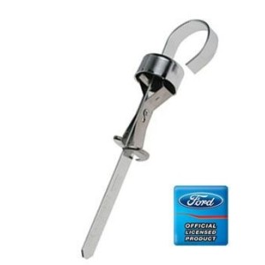 FORD MUSTANG 1967-1973 JAUGE NIVEAU D HUILE DIRECTION ASSISTEE CHROME Power steering pump dipstick chrome DANIEL CARPENTER C7AZ