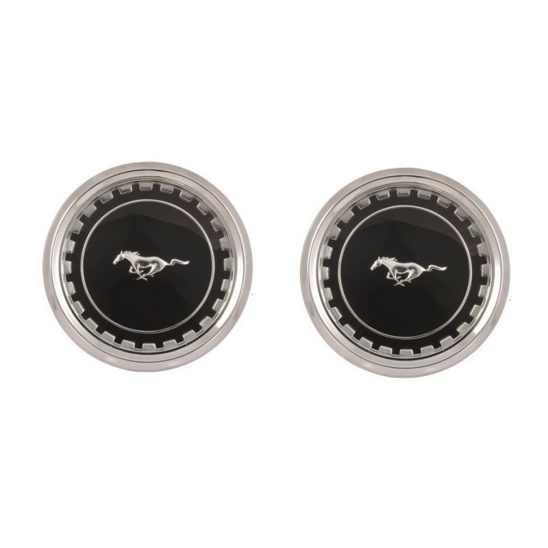 FORD MUSTANG 1969 SPORTSROOF FASTBACK PAIRE D ORNEMENTS ECUSSONS SUPERIEUR D AILE ARRIERE LICENCE FORD Roof Pillar Ornaments Two