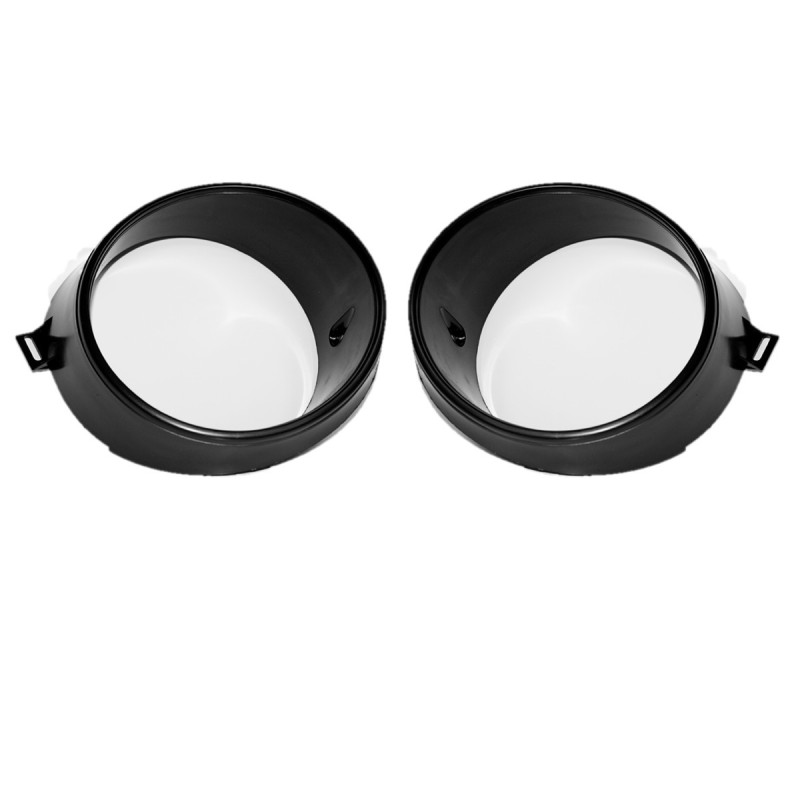 FORD MUSTANG 1969 PAIRE DE SUPPORTS DE FEUX INTERIEURS SUR CALANDRE headlight headlamp inner plastic pair original tooling DANIE