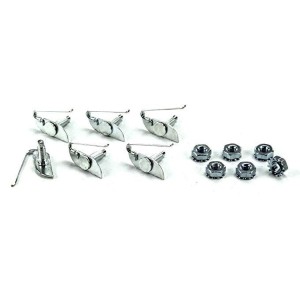 FORD MUSTANG 1969 SYSTEME DE RETENUE POUR BAGUETTE CHROME DE CAPOT hood mounting retainer kit DANIEL CARPENTER C9ZZ-16856-RK