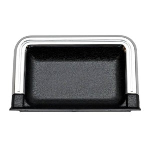 FORD MUSTANG 1969 PLAQUE DE GARNITURE DE PORTE STANDARD NOIR ET CHROME standard door trim plates DANIEL CARPENTER C9ZZ-6522634-S