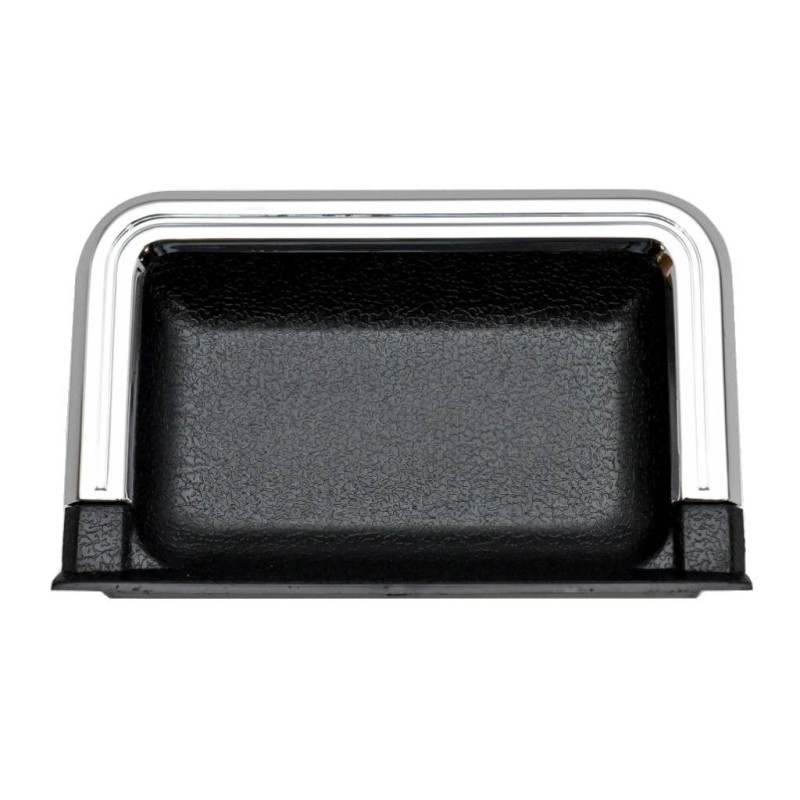 FORD MUSTANG 1969 PLAQUE DE GARNITURE DE PORTE STANDARD NOIR ET CHROME standard door trim plates DANIEL CARPENTER C9ZZ-6522634-S