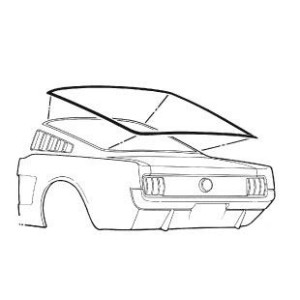 FORD MUSTANG 1965-1966 FASTBACK JOINT DE VITRE LUNETTE ARRIERE Rear Window Seal DANIEL CARPENTER C5ZZ-6342084-R QUALITE USA
