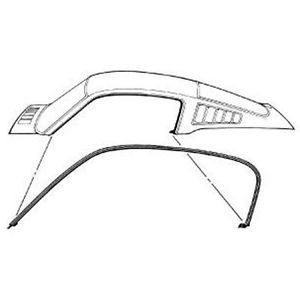 FORD MUSTANG 1965-1966 FASTBACK PAIRE DE JOINTS RAIL D ETANCHEITE DE PORTE SUR TOIT USA Roof Rail Seal pair DANIEL CARPENTER C5Z