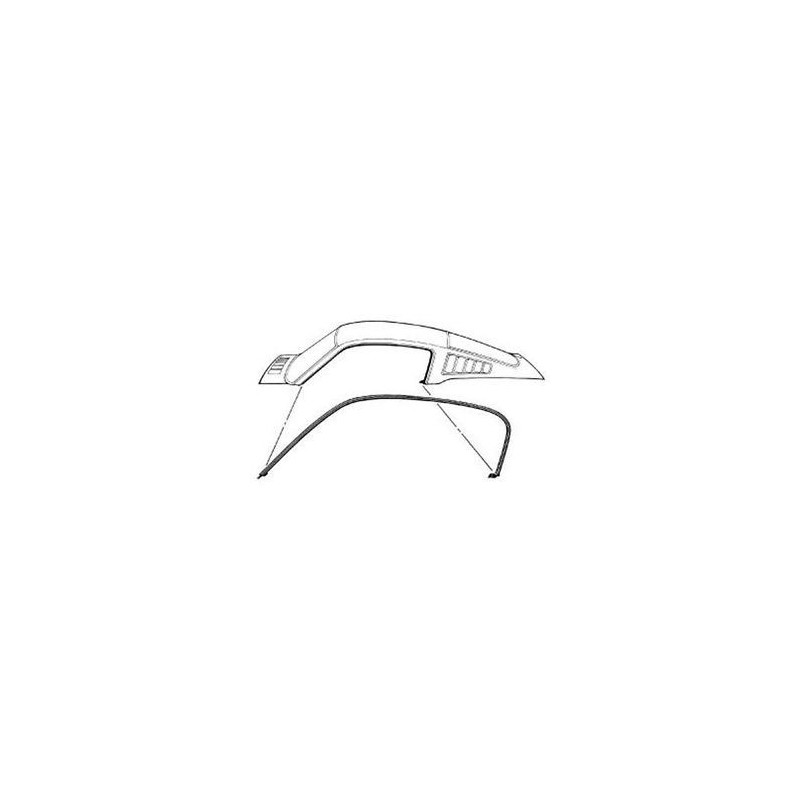 FORD MUSTANG 1965-1966 FASTBACK PAIRE DE JOINTS RAIL D ETANCHEITE DE PORTE SUR TOIT USA Roof Rail Seal pair DANIEL CARPENTER C5Z