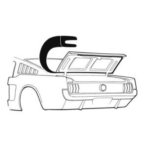 FORD MUSTANG 1964-1966 FASTBACK JOINT DE COFFRE fb Trunk seal DANIEL CARPENTER C5ZZ-6343720 C5ZZ-6343720-B