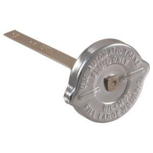 FORD MUSTANG 1965-1966 BOUCHON CHROMÉ DE RÉSERVOIR DE POMPE DE DIRECTION ASSISTÉE AVEC JAUGE D'HUILE power steering pump cap wit