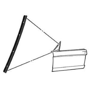 FORD MUSTANG 1964-1966 JOINT DE CUSTOD UNIVERSEL GAUCHE OU DROIT vent window division bar seal DANIEL CARPENTER C5ZZ-6521450 C5Z