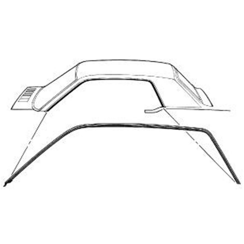 FORD MUSTANG 1967-1968 COUPE PAIRE JOINTS RAIL D ETANCHEITE DE PORTE SUR TOIT QUALITE SUPERIEUR Roof Rail Seal pair made in USA