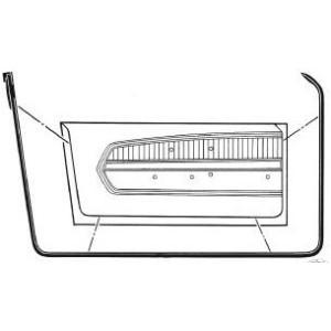 FORD MUSTANG 1967-1968 PAIRE DE JOINTS DE PORTE CONDUCTEUR ET PASSAGER PREMIER PRIX Door weatherstrips repro foreign DANIEL CARP