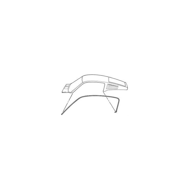 FORD MUSTANG 1967-1968 FASTBACK PAIRE DE JOINTS RAIL D ETANCHEITE DE PORTE SUR TOIT GAUCHE + DROIT Fastback roof rail seal made