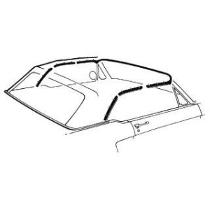 FORD MUSTANG 1969-1970 CABRIOLET KIT DE JOINTS D ETANCHEITE CAPOTE Convertible top seal kit DANIEL CARPENTER C9ZZ-7653986 C9ZZ-7