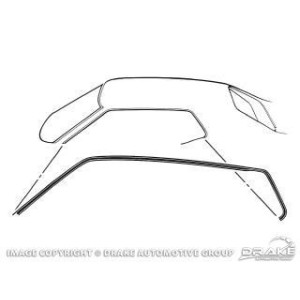 FORD MUSTANG 1969-1970 COUPE PAIRE DE JOINTS RAIL D ETANCHEITE DE PORTE SUR TOIT Roof Rail Seal pair DANIEL CARPENTER C9ZZ-65512