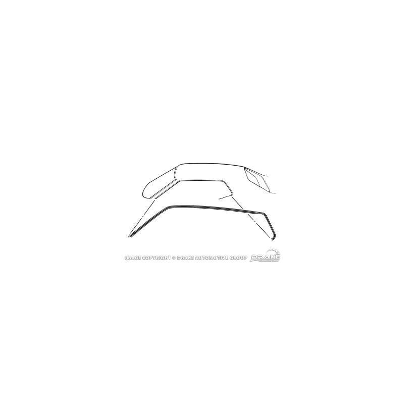 FORD MUSTANG 1969-1970 COUPE PAIRE DE JOINTS RAIL D ETANCHEITE DE PORTE SUR TOIT Roof Rail Seal pair DANIEL CARPENTER C9ZZ-65512