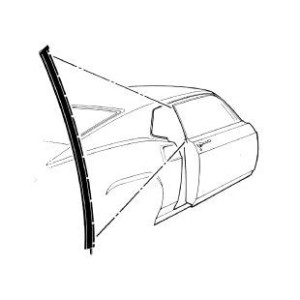 FORD MUSTANG 1969-1970 FASTBACK JOINT VERTICAL SUR ARRIERE FENETRE DROITE PASSAGER fastback door glass to quarter window seal ri