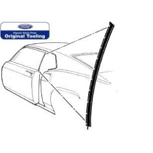FORD MUSTANG 1969-1970 FASTBACK JOINT VERTICAL SUR ARRIERE FENETRE GAUCHE CONDUCTEUR fastback door glass to quarter window seal