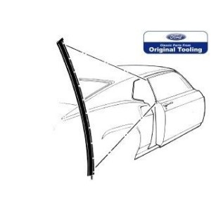 FORD MUSTANG 1969-1970 FASTBACK JOINT VERTICAL SUR ARRIERE FENETRE DROITE PASSAGER fastback door glass to quarter window seal ri