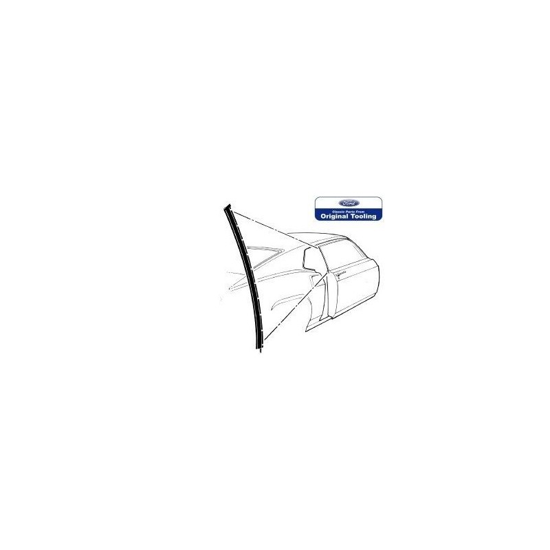 FORD MUSTANG 1969-1970 FASTBACK JOINT VERTICAL SUR ARRIERE FENETRE DROITE PASSAGER fastback door glass to quarter window seal ri