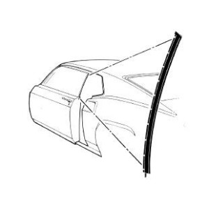 FORD MUSTANG 1969-1970 FASTBACK JOINT VERTICAL SUR ARRIERE FENETRE GAUCHE CONDUCTEUR fastback door glass to quarter window seal