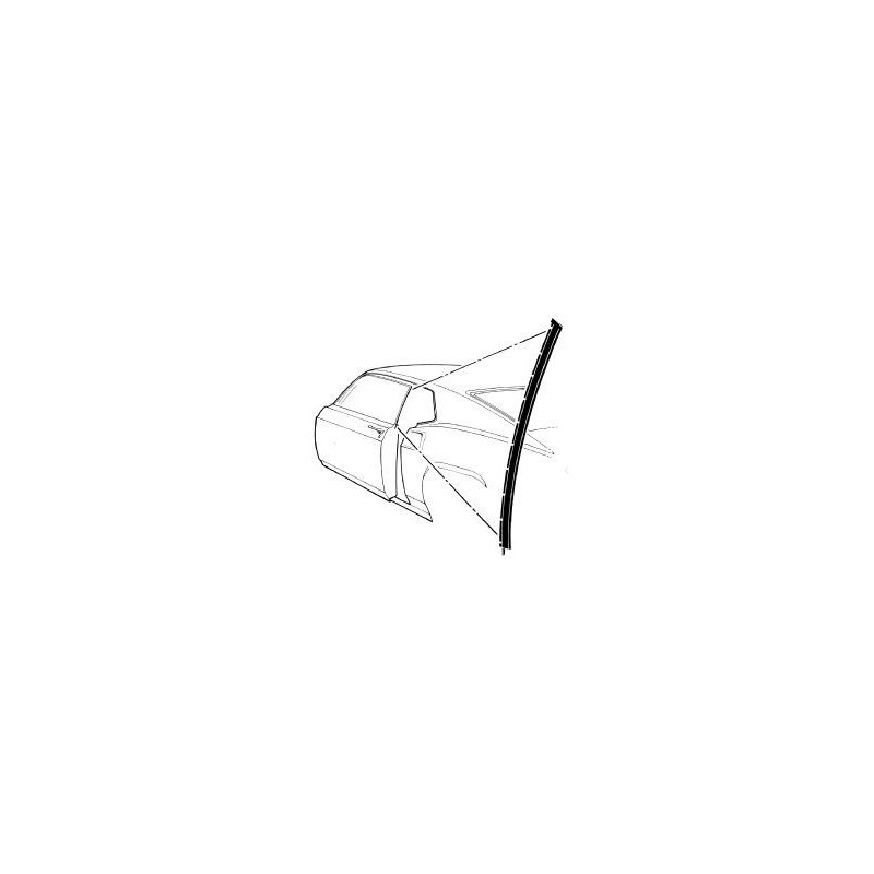 FORD MUSTANG 1969-1970 FASTBACK JOINT VERTICAL SUR ARRIERE FENETRE GAUCHE CONDUCTEUR fastback door glass to quarter window seal