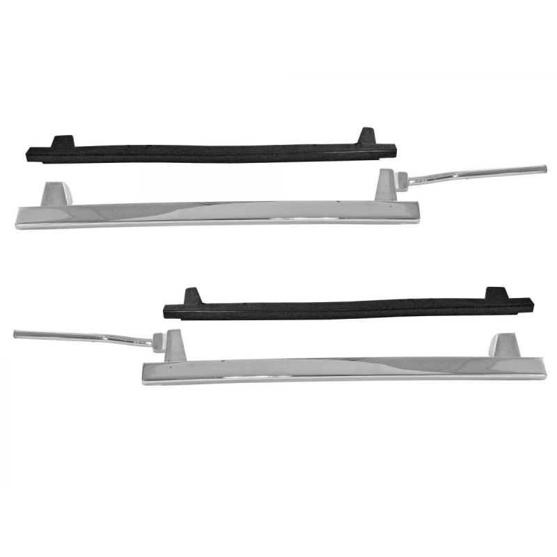 FORD MUSTANG 1969-1970 SPORTSROOF FASTBACK PAIRE DE CONTOURS DE QUART DE VITRE quarter window glass frame set DANIEL CARPENTER C