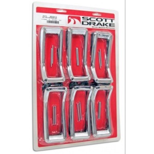 FORD MUSTANG 1967 CHROME DE FEUX ARRIERES Tail light bezel kit SCOTT DRAKE KIT-ELC-5