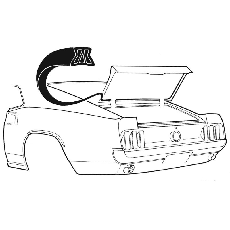 FORD MUSTANG 1969-1970 SPORTSROOF FASTBACK JOINT DE COFFRE Trunk seal DANIEL CARPENTER C9ZZ-6343720